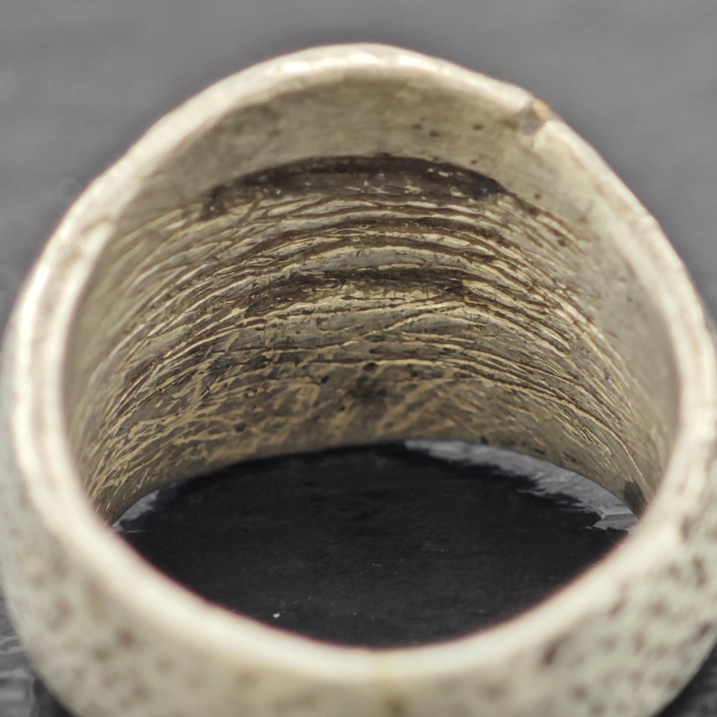 Brutalist Class Ring 1929 Sterling Silver Sz 8 R5937