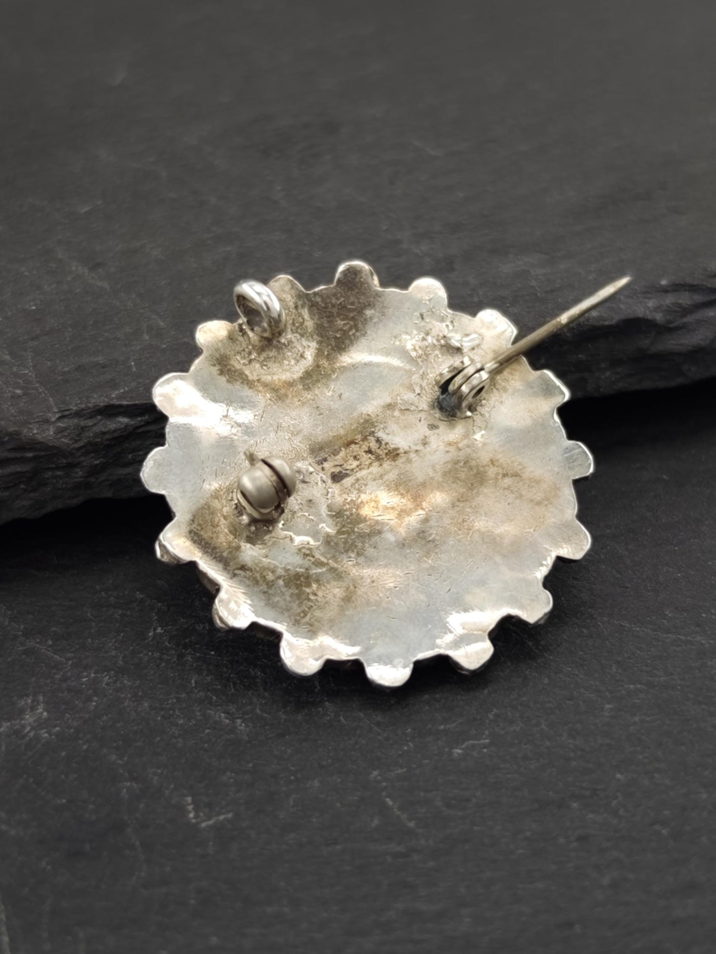 Choice of Native American, Zuni Cluster Brooch/Pendant Sterling Silver