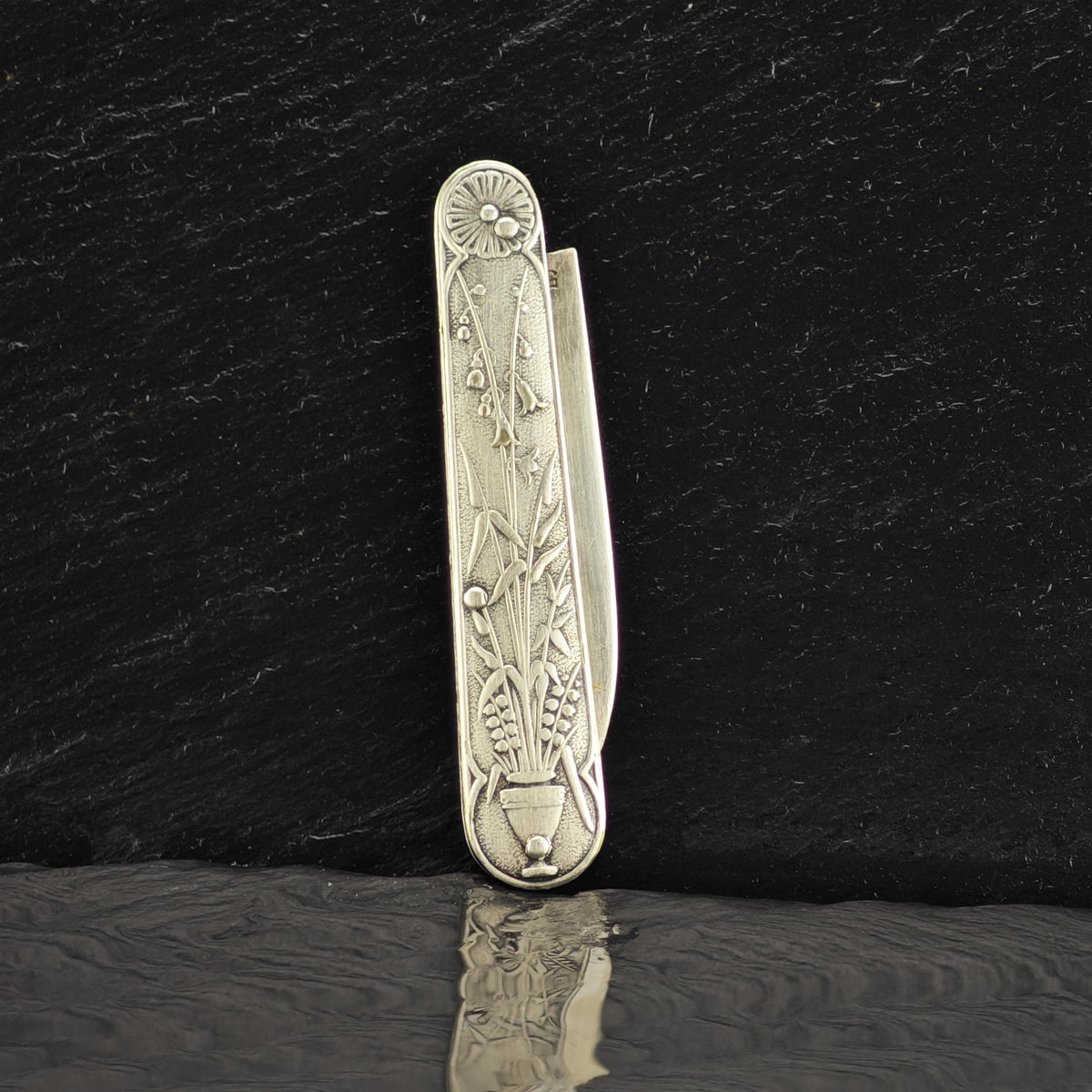 Antique Lilly Of The Valley Pocket Knife Sterling Silver MISC0418