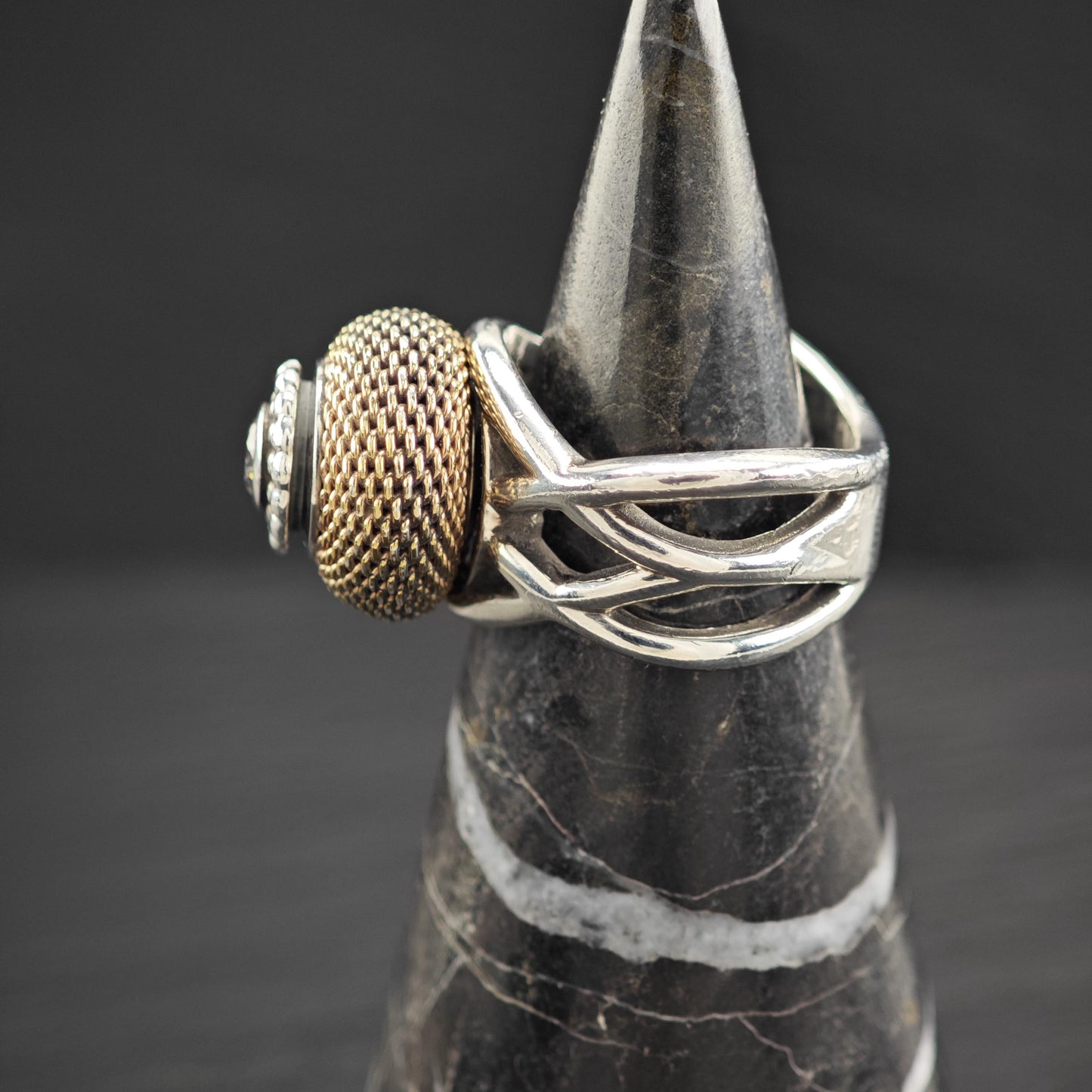 Vintage Marcus Max Interchangeable Charm Bead Ring Sterling Silver