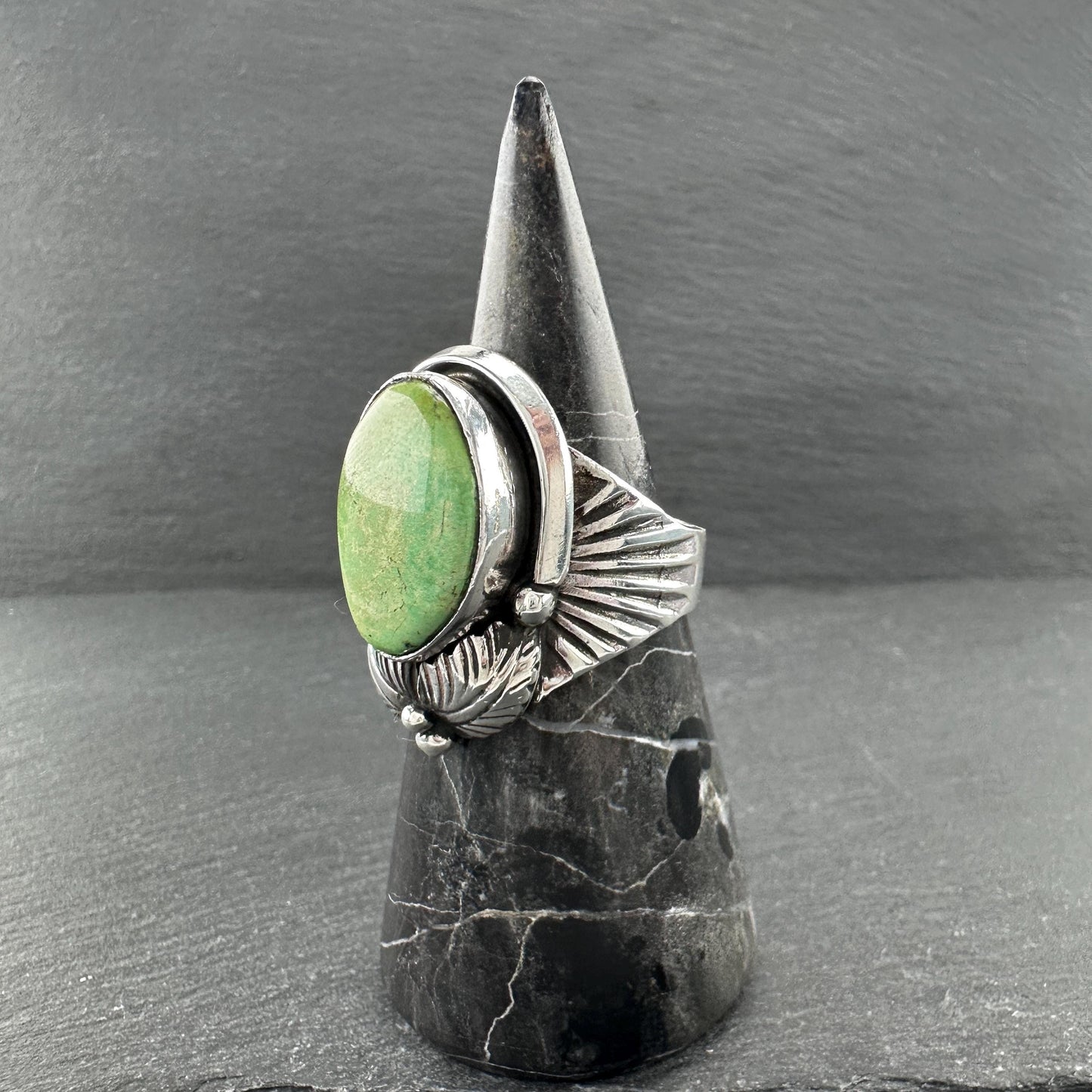 Native American Coral, Turquoise Ring Sterling Silver