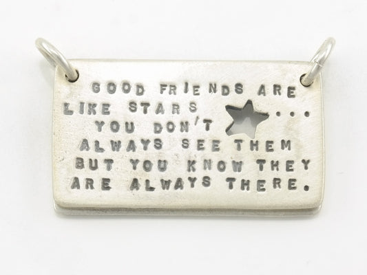 Vintage Kathy Bransfield Friendship Pendant, Star, Inscribed Sterling Silver
