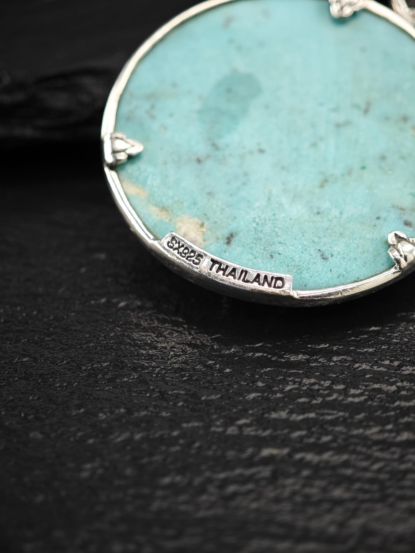 Turquoise, Ruby Thailand Pendant Sterling Silver P2738