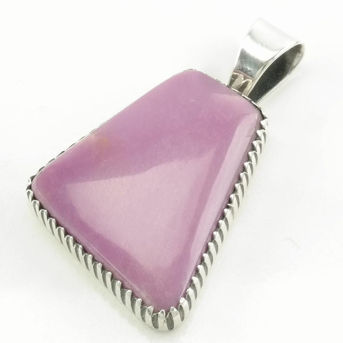 Vintage Running Bear Sugilite Sterling Silver Pendant