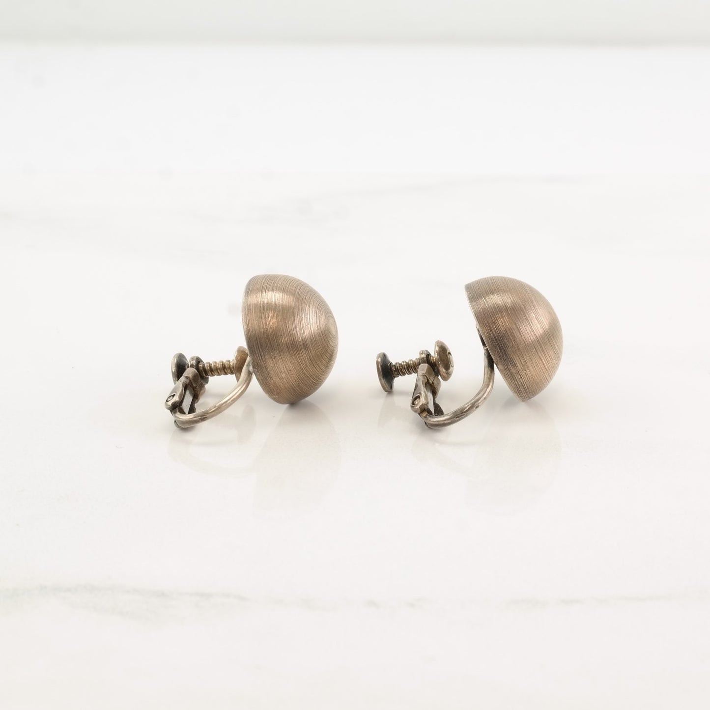 Sigi Pineda Sterling Silver Dome Earrings Screw back Clip On