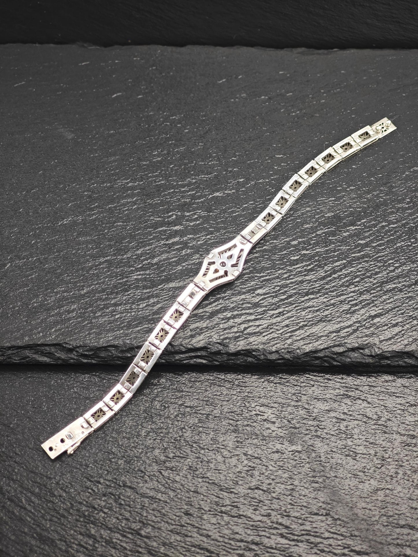 Art Deco Simmons Paste Bracelet Sterling Silver