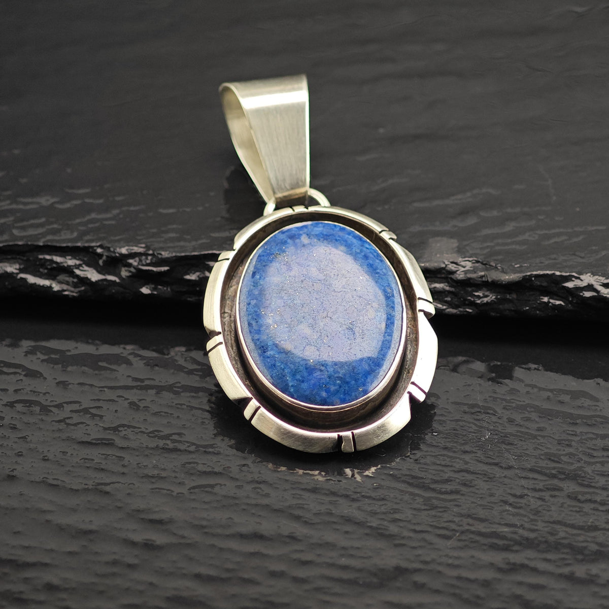 Oval Sodalite Pendant Sterling Silver P3133
