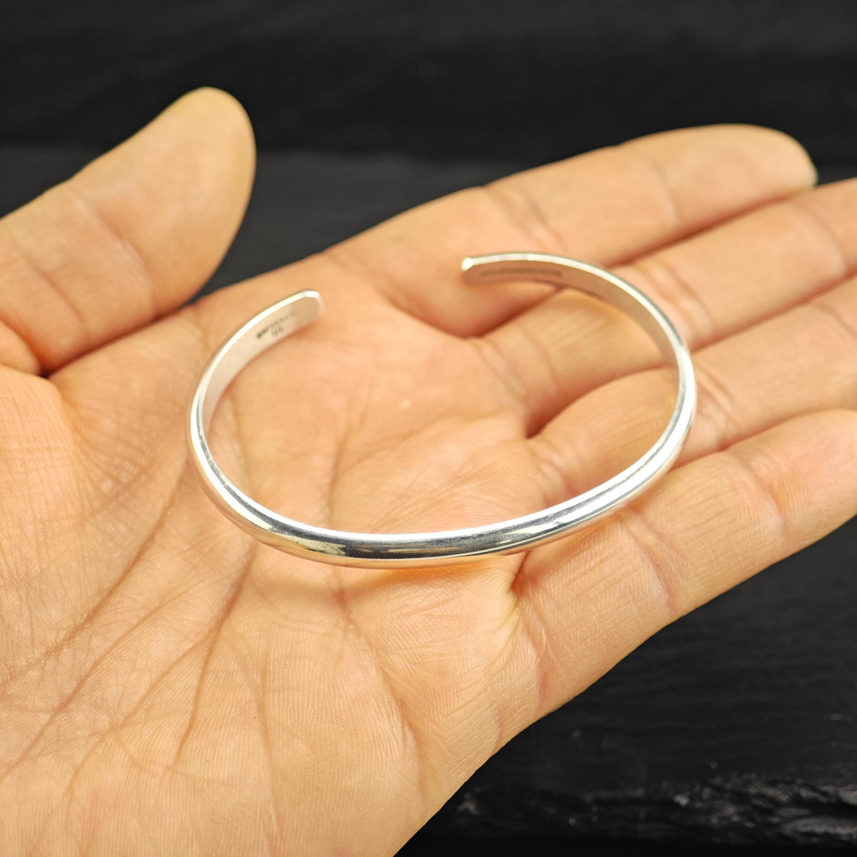 Vintage Native American Handwrought Sterling Silver Cuff Sz 5 3/4" BR3123