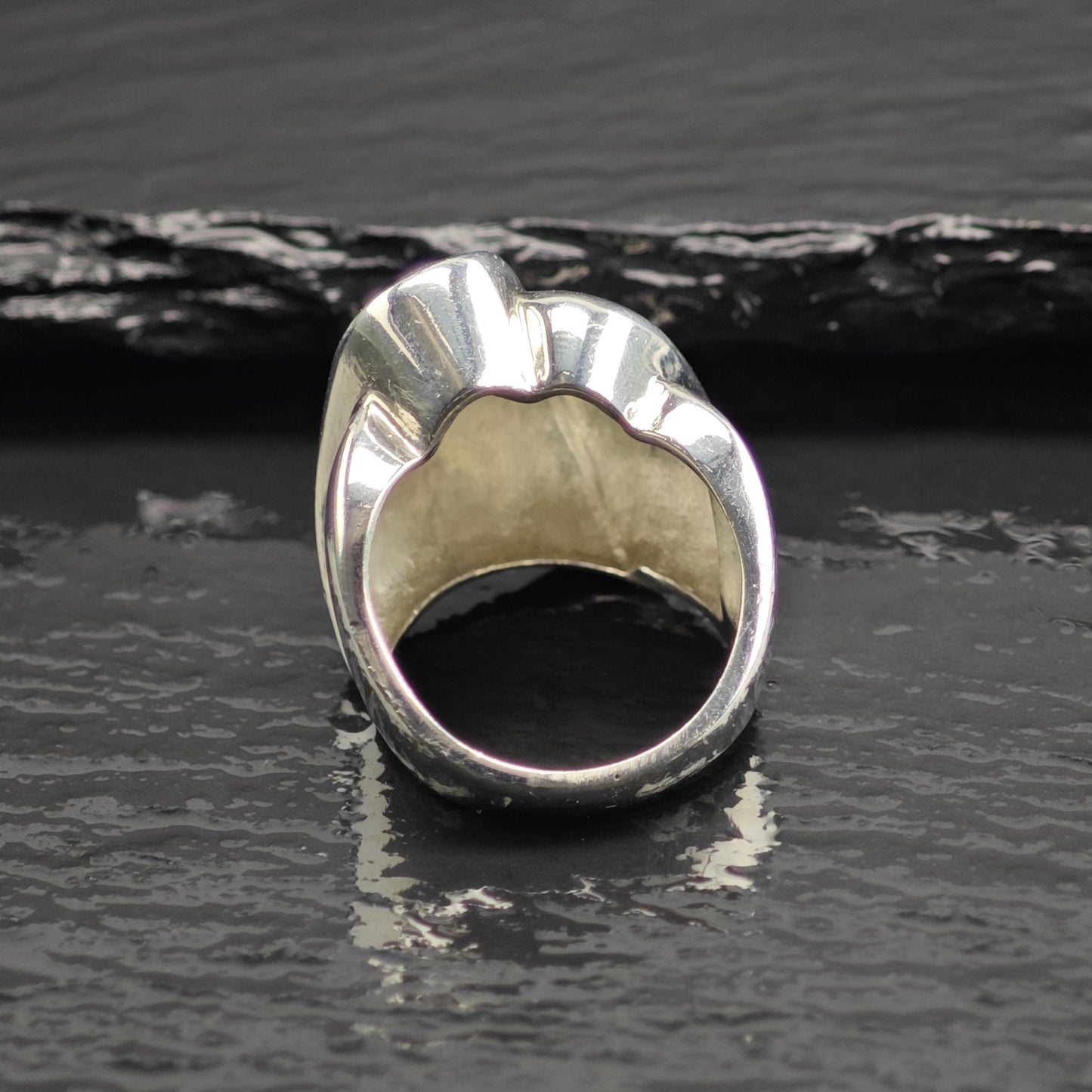Vintage Krypell Crossover Curve Ring Sterling Silver Sz 6 1/4 R6692
