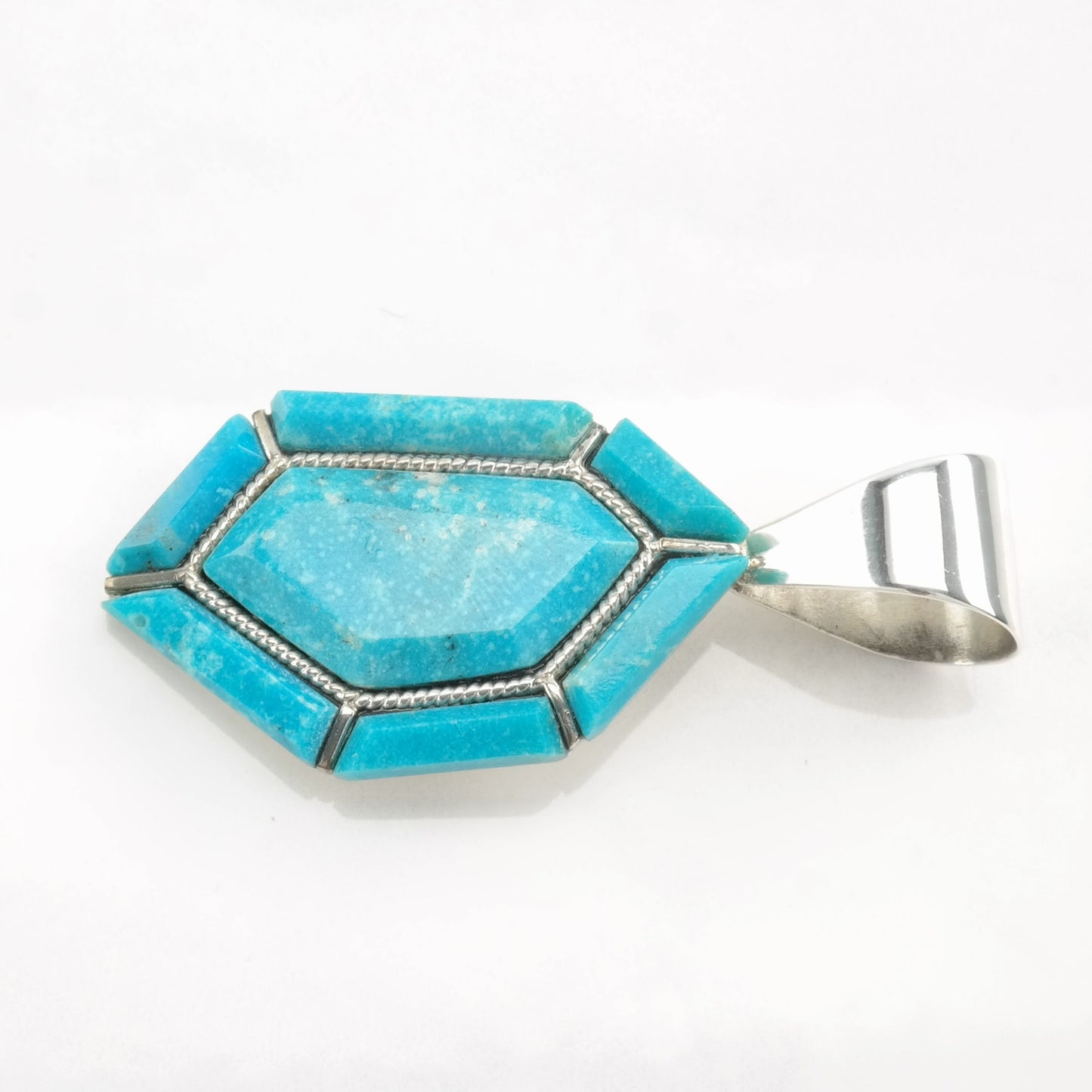 Vintage Southwest Turquoise Sterling Silver Pendant