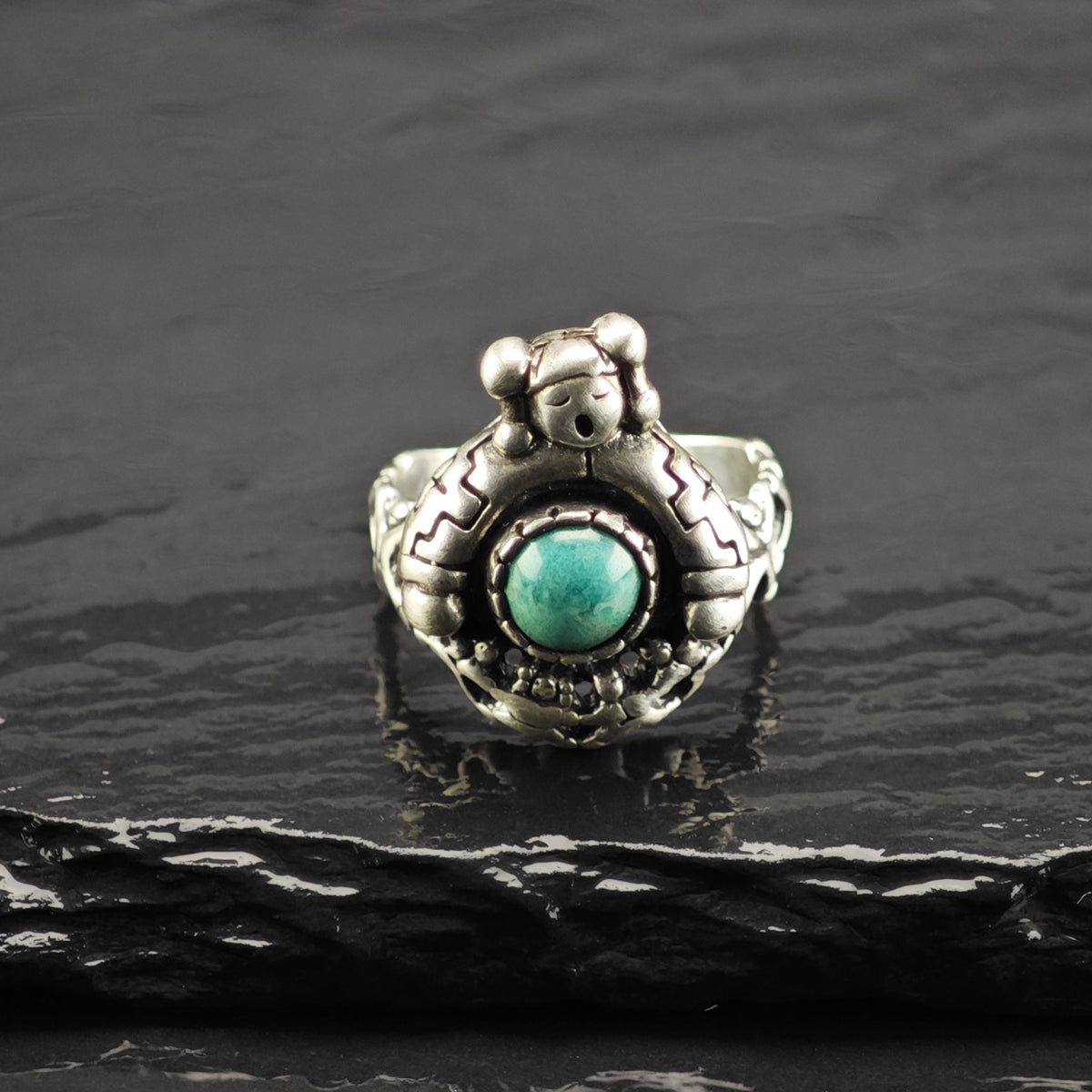 SW Turquoise Maiden Sterling Silver Ring Sz 5 R6840
