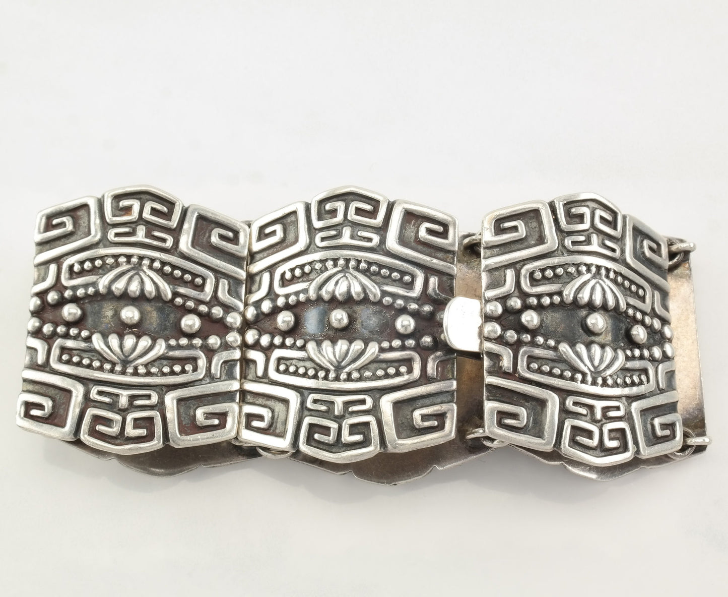 Sterling Silver Overlay Link Bracelet