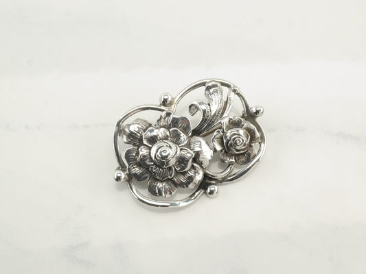 Cini Sterling Silver Brooch Flower