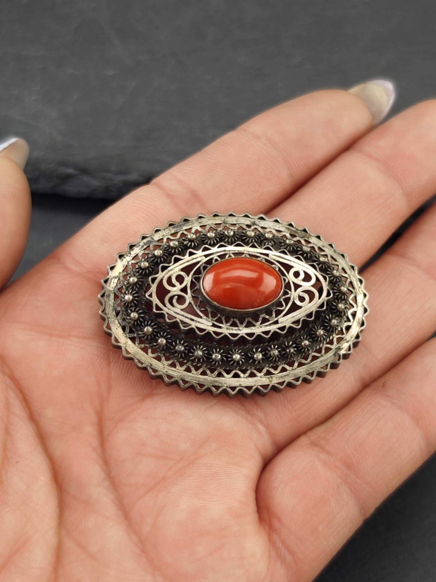 Vintage Mid Century Brooch/Pendant Sterling Silver