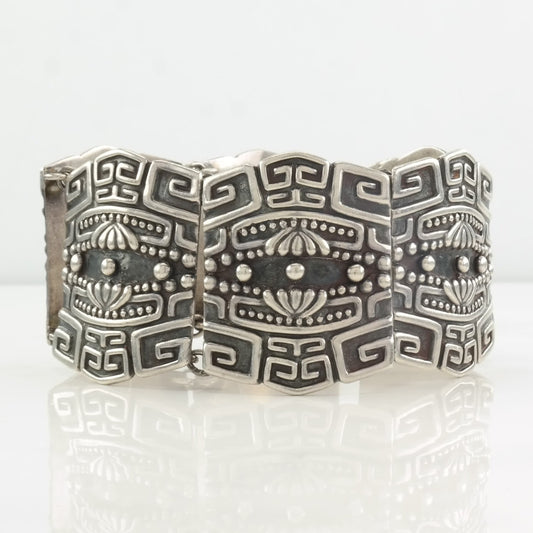 Sterling Silver Overlay Link Bracelet