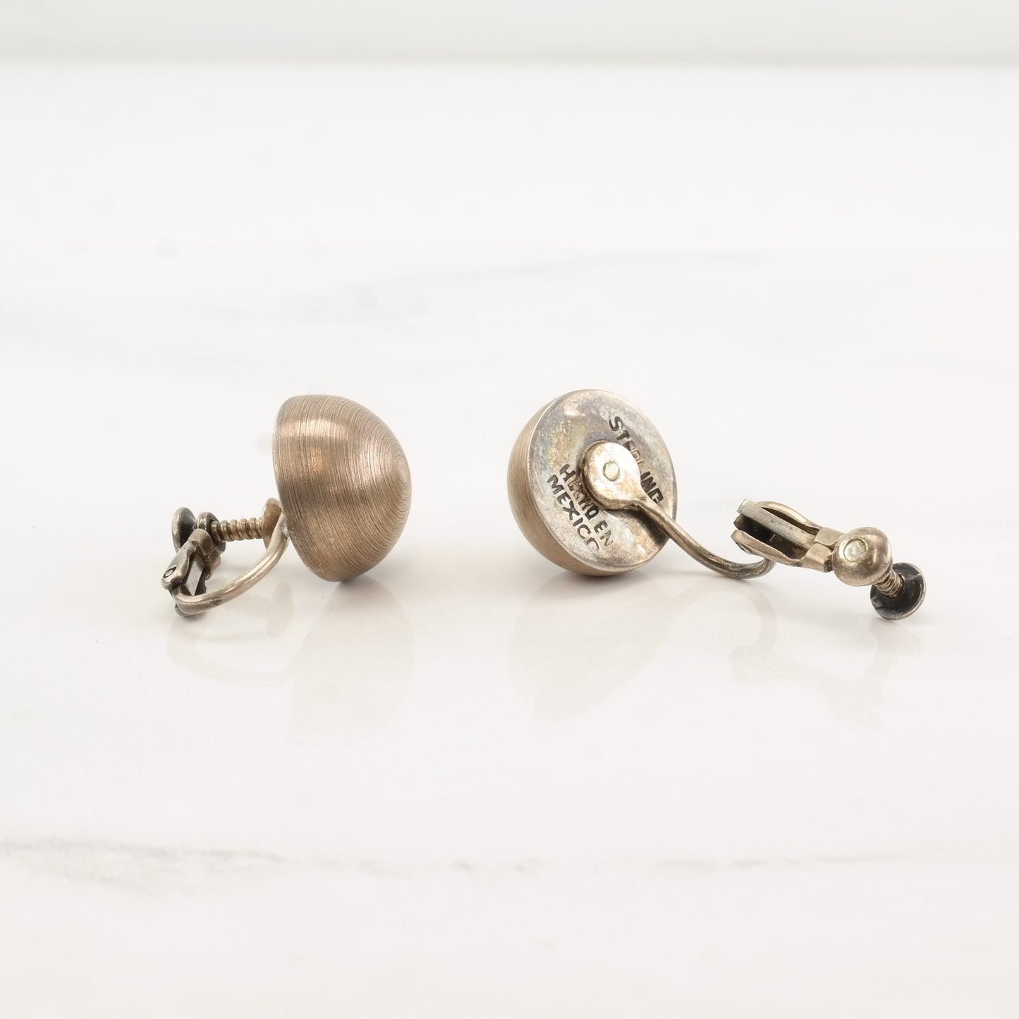 Sigi Pineda Sterling Silver Dome Earrings Screw back Clip On