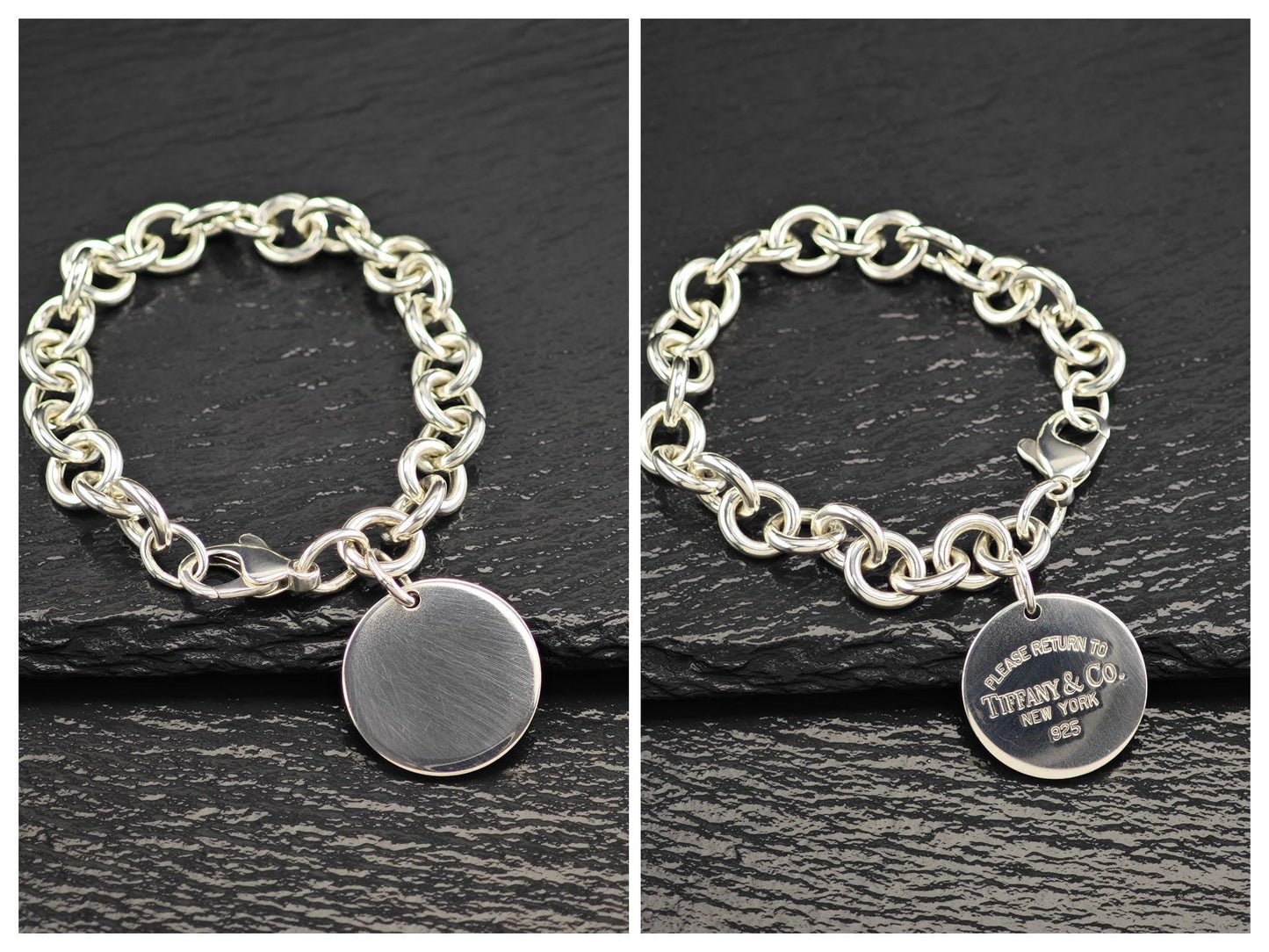 Choice of Tiffany Curb Link Tag Bracelets, Sterling Silver