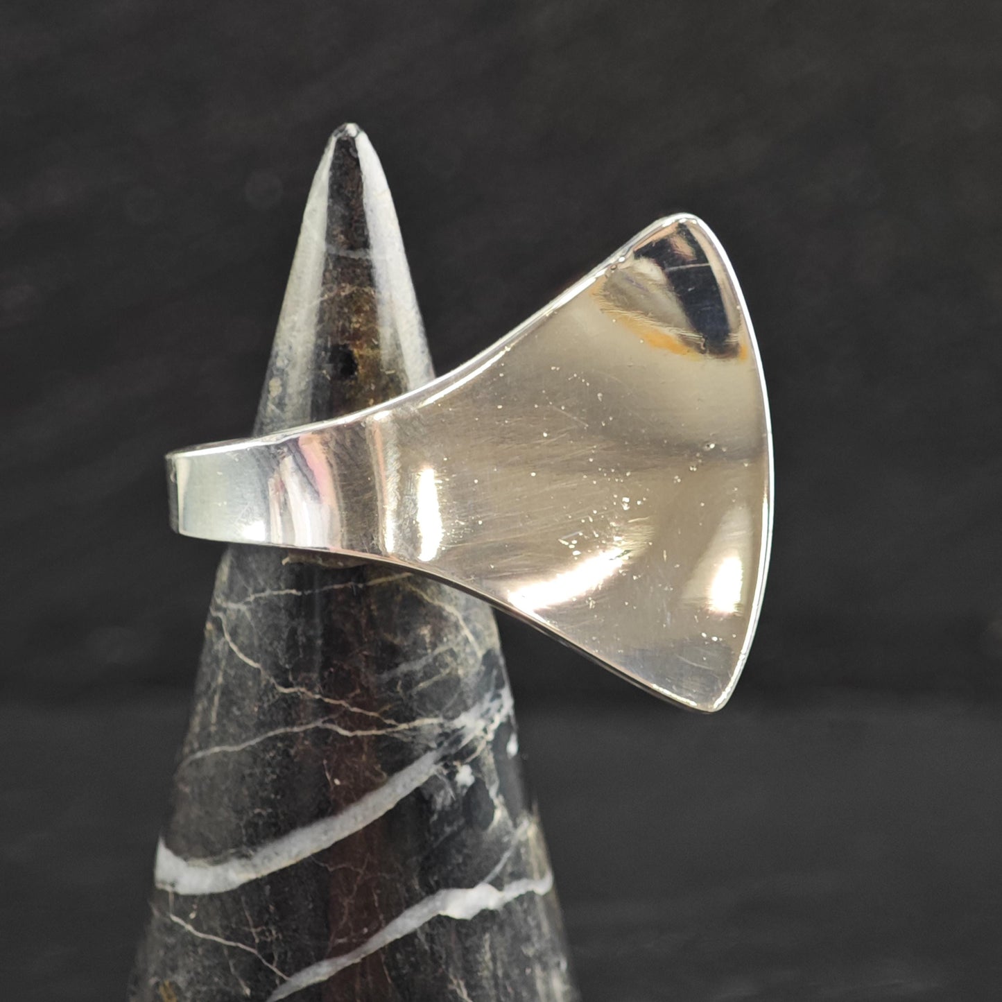 Denmark HPS Modernist Sterling Silver Ring Sz 7 R6606