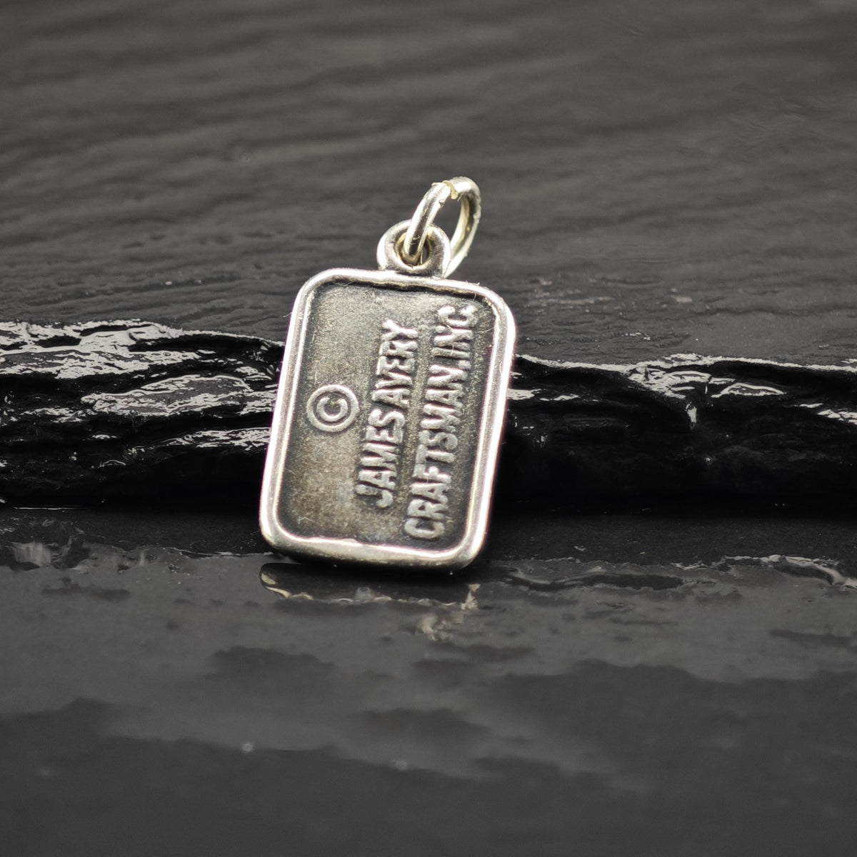 Vintage Retired James Avery Sterling Silver Hallmark Tag Charm P3169