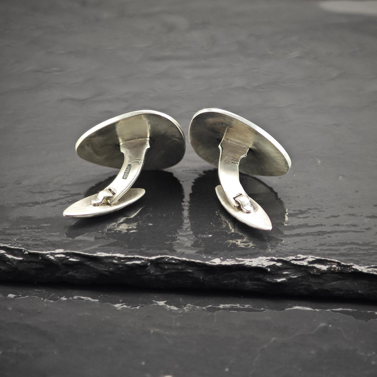 Enamel African Impala Hunting Sterling Silver Cufflinks MISC0434
