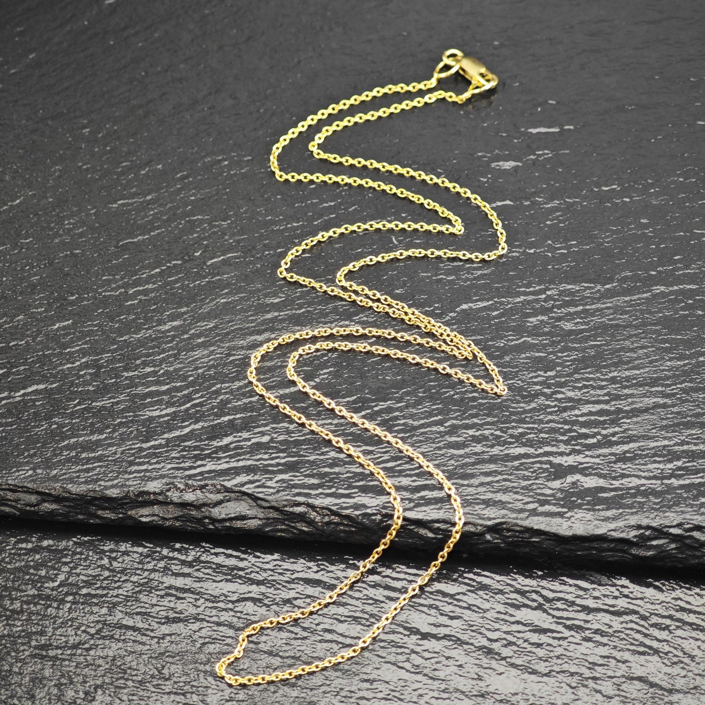 Gold Plated Link Chain Sterling Silver Necklace N2757
