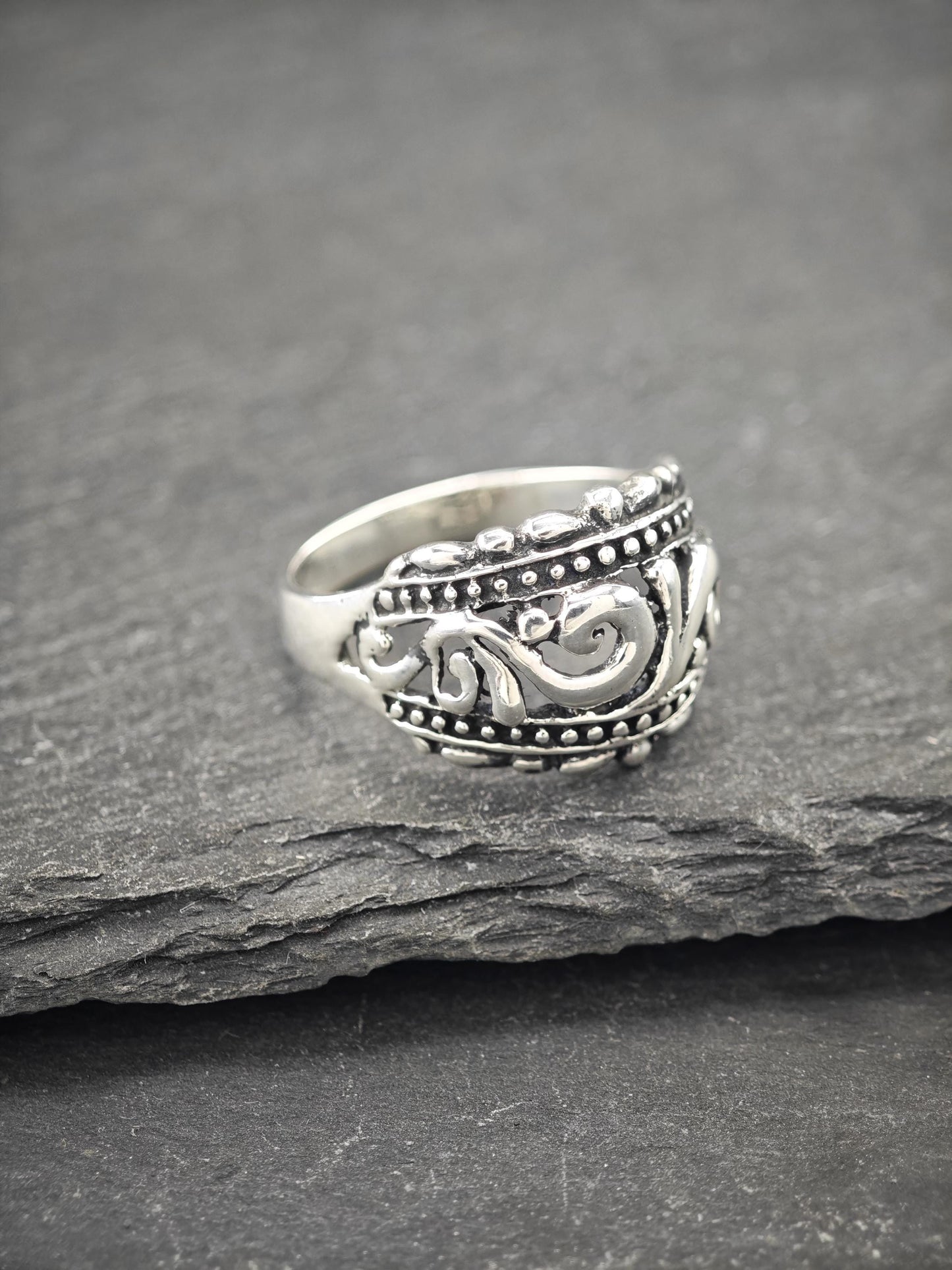 Vintage Filigree Ring Sterling Silver