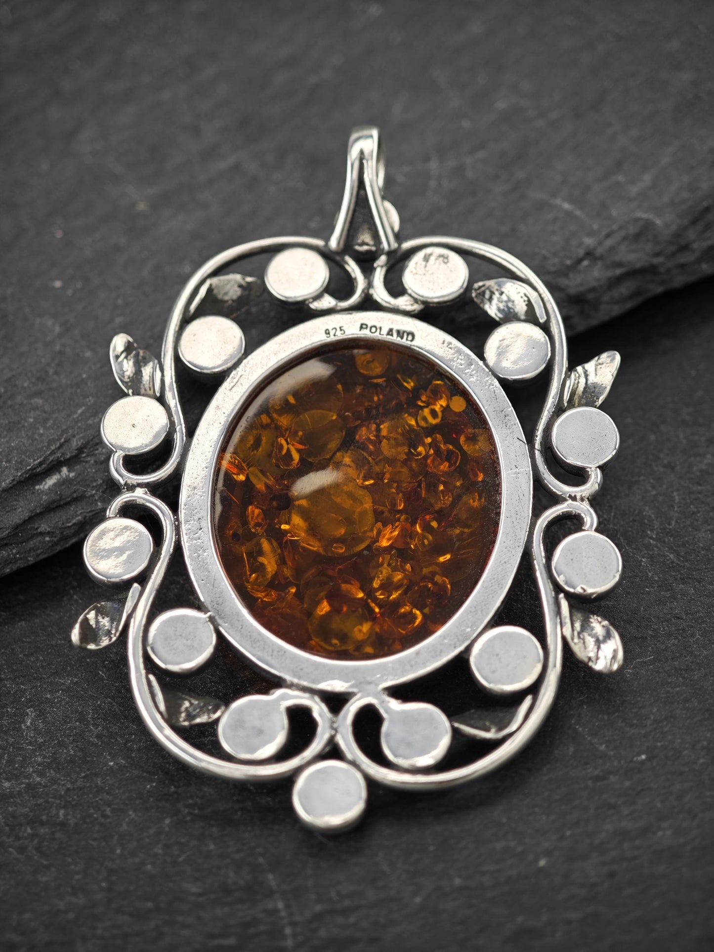 Choice of Vintage Orange Gemstone Pendants Sterling Silver