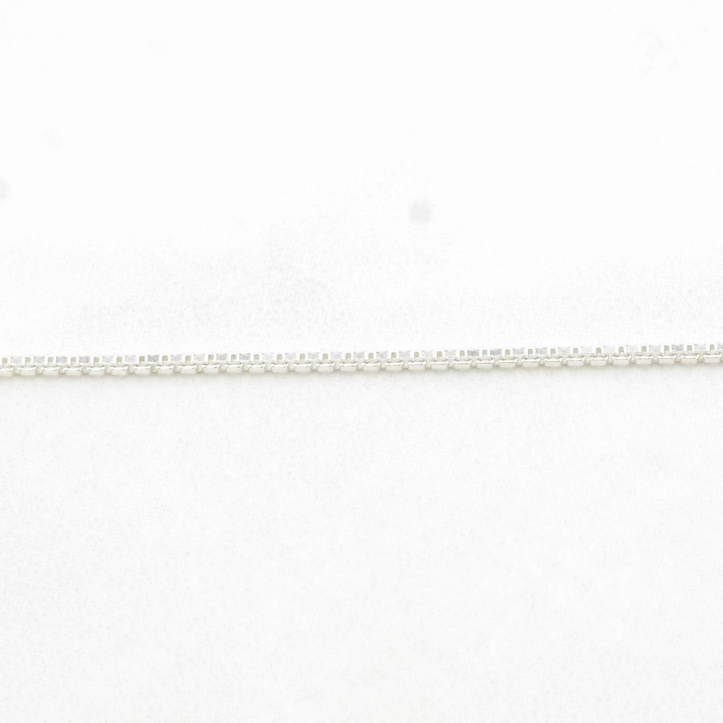 1mm link 22 inch Box Chain Sterling Silver Necklace
