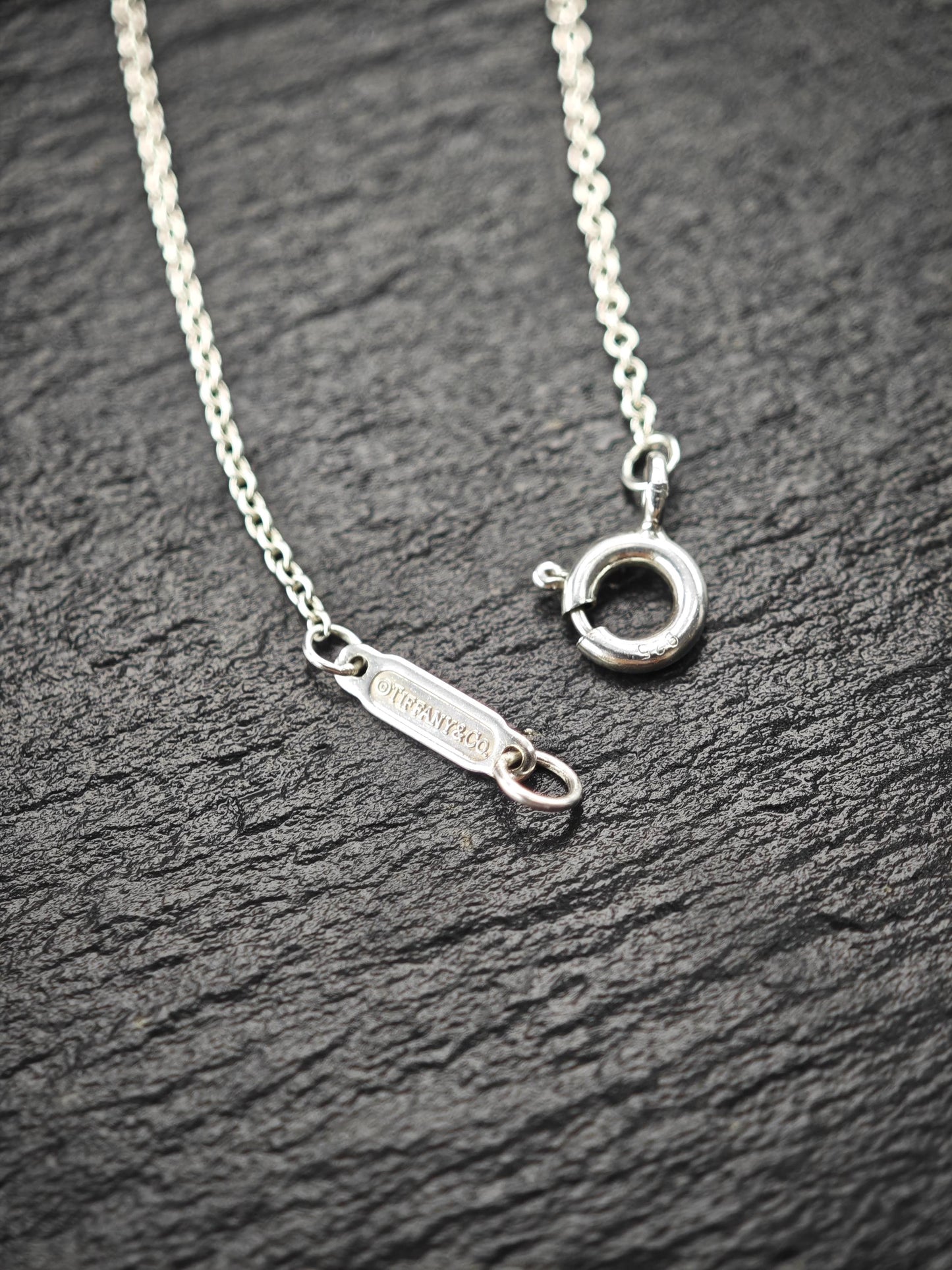Vintage Tiffany Gold Tone 1837 Interlocking, Circles Necklace Sterling Silver N2494
