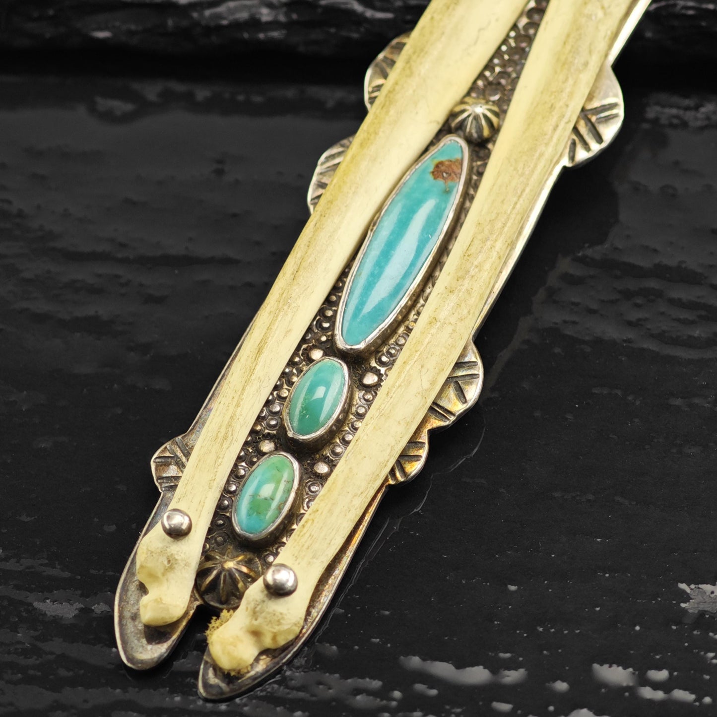 Turquoise Large Artifact by Melanie Deluca Sterling Silver