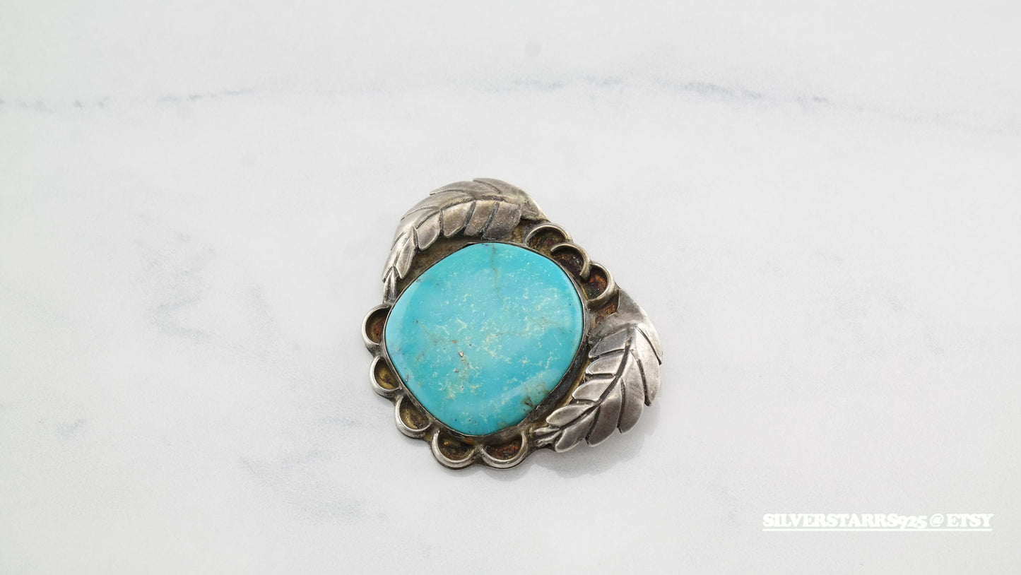 Native American Turquoise Sterling Silver Pendant