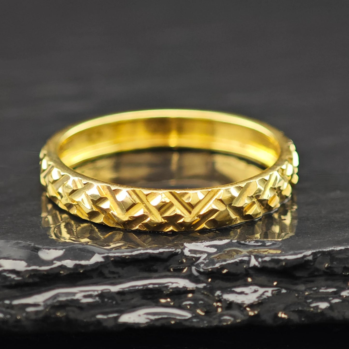 14K Gold Plated Sterling Silver Ring - Simple Minimalist Band