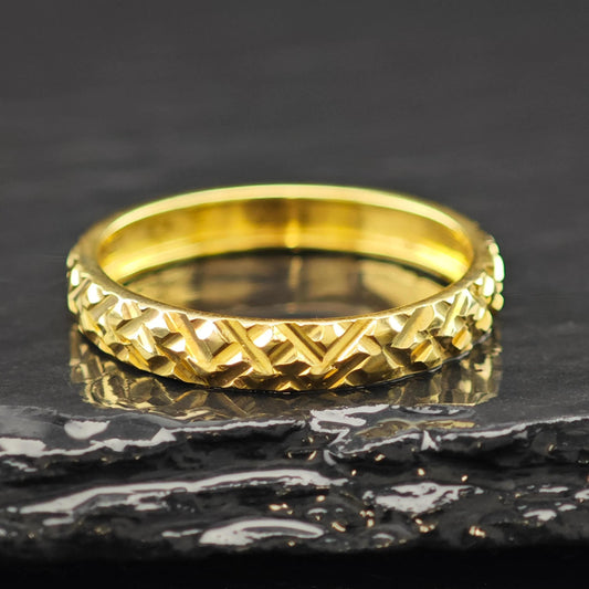 14K Gold Plated Sterling Silver Ring - Simple Minimalist Band