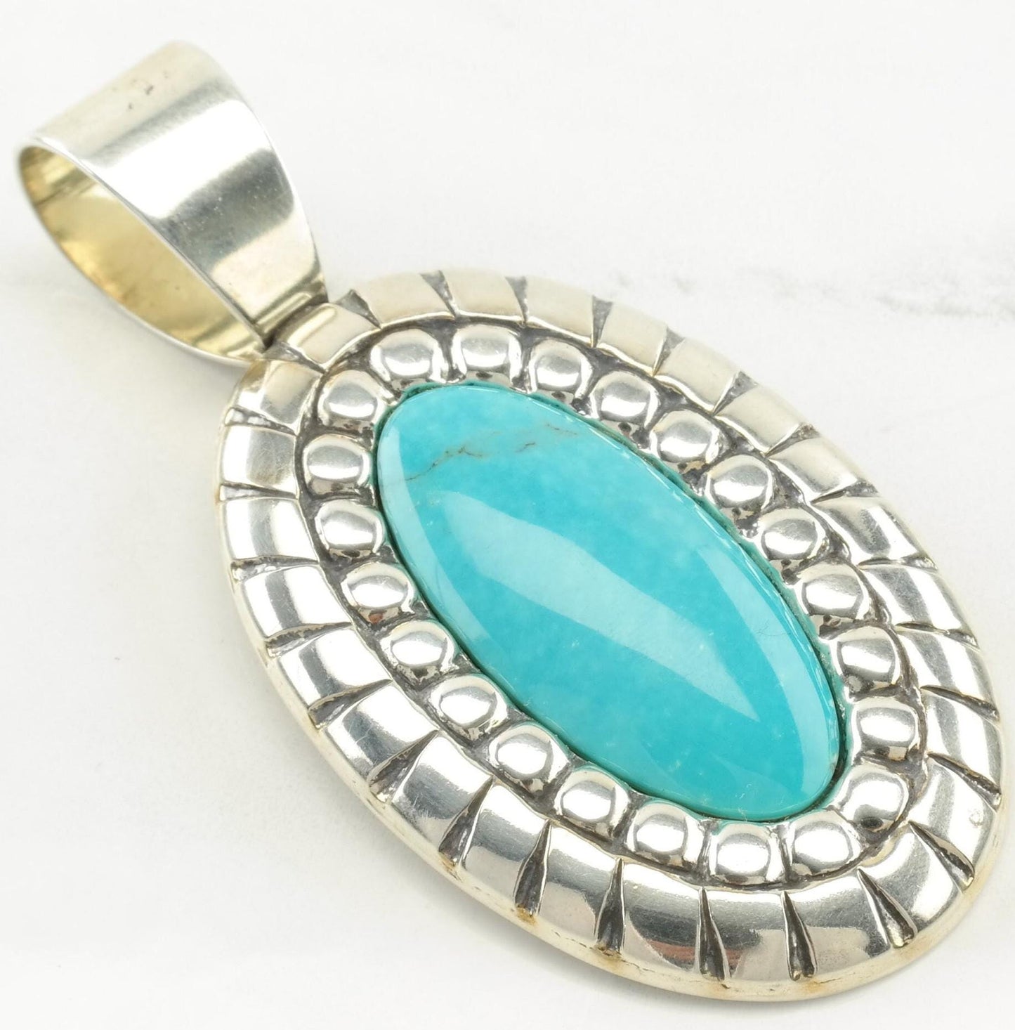 Vintage Turquoise Sterling Silver Pendant by Carolyn Pollack Relios