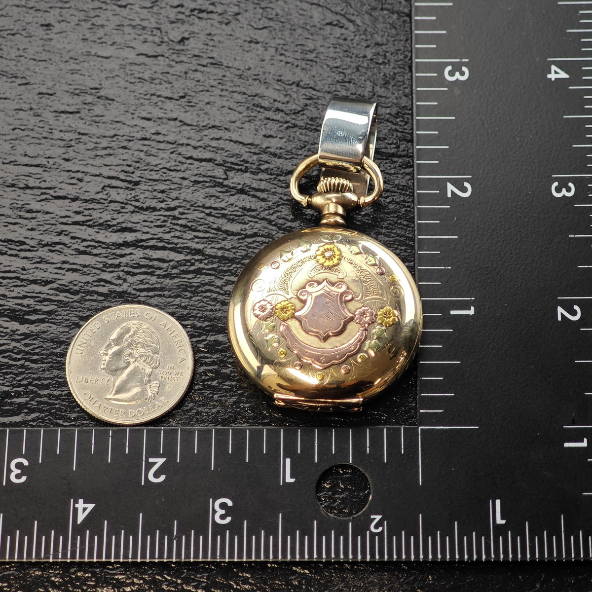 AS IS Antique Art Nouveau Swallow Pocket Watch Case MISC0439