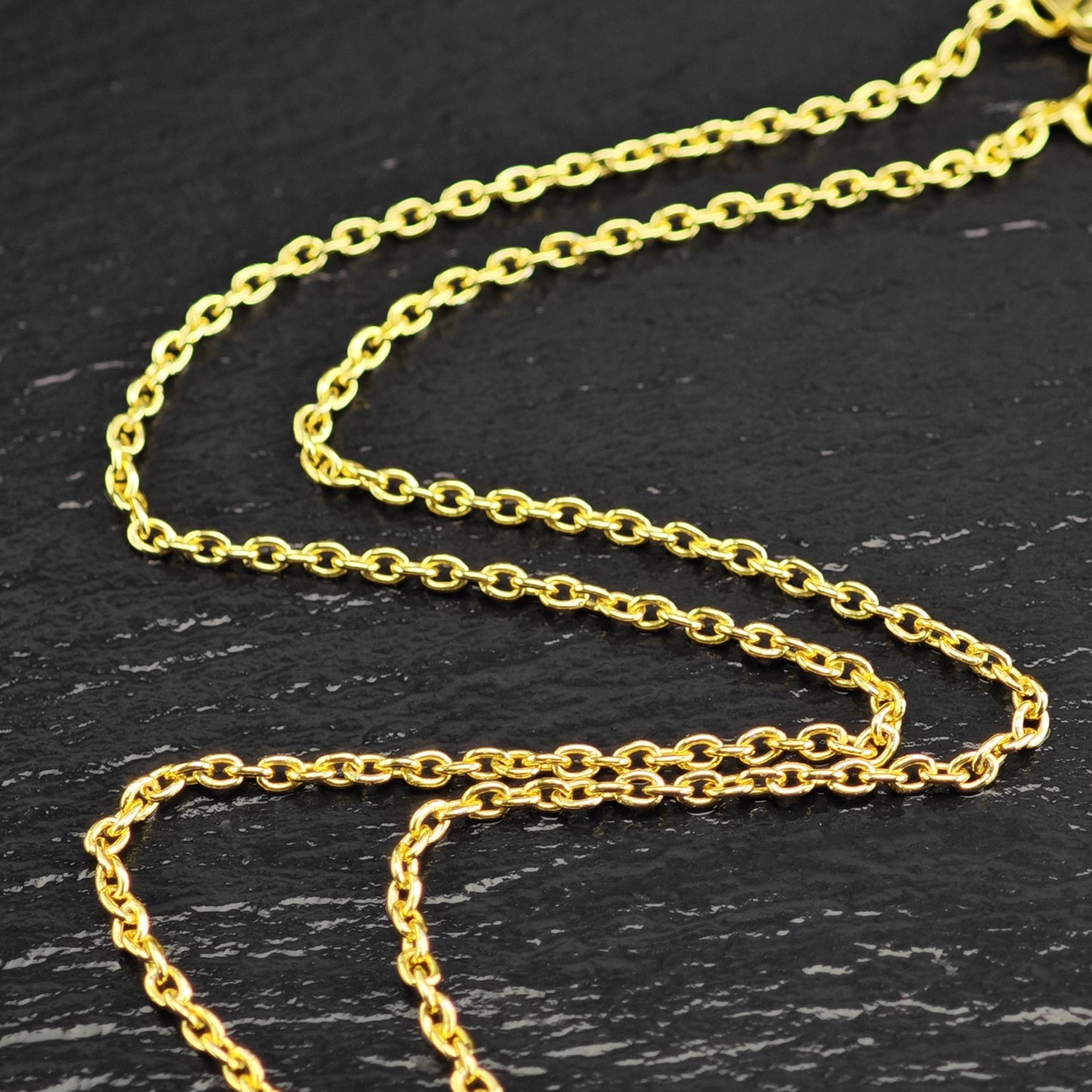 Gold Plated Link Chain Sterling Silver Necklace N2759
