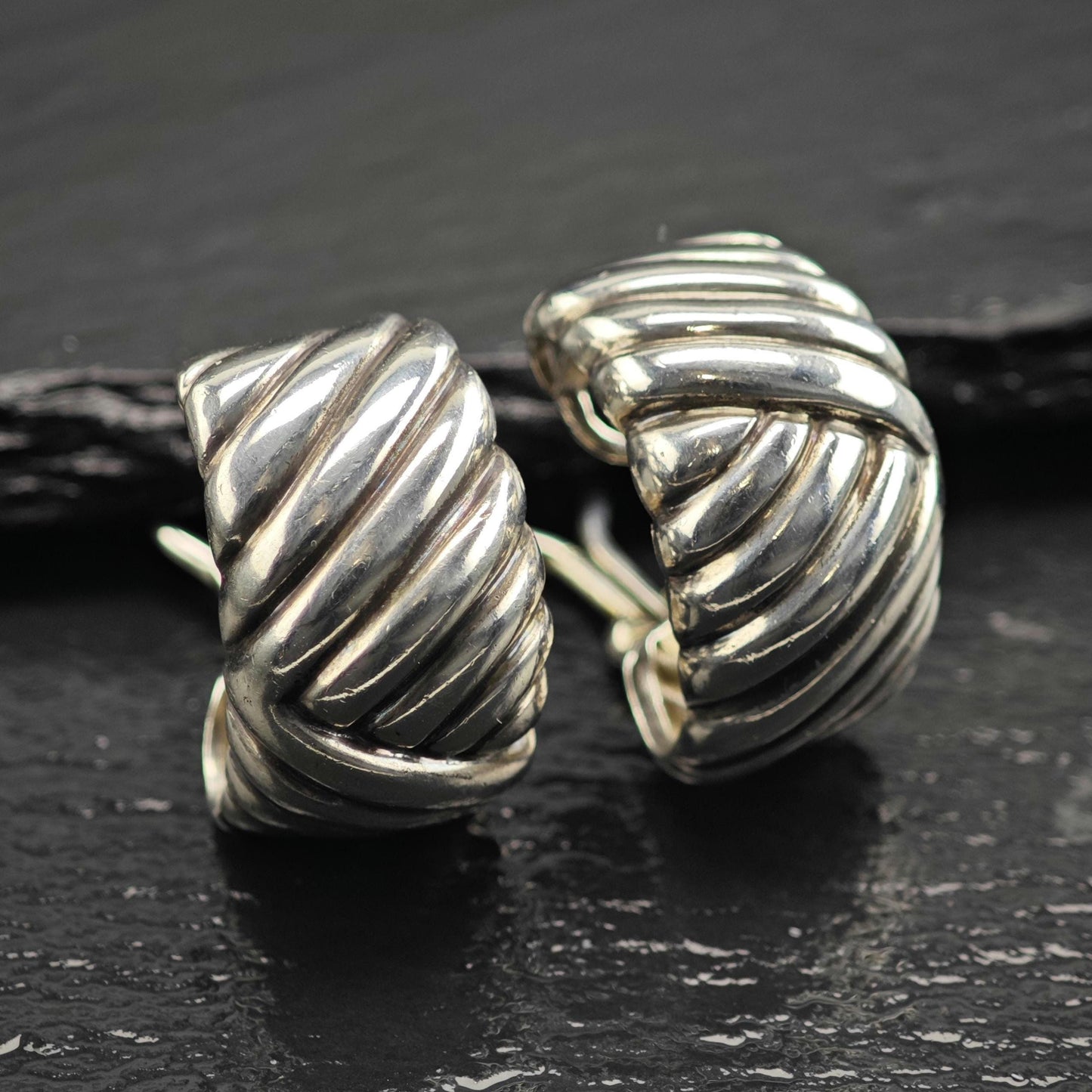 Black, Starr & Frost Clip On Sterling Silver Earrings ER3175
