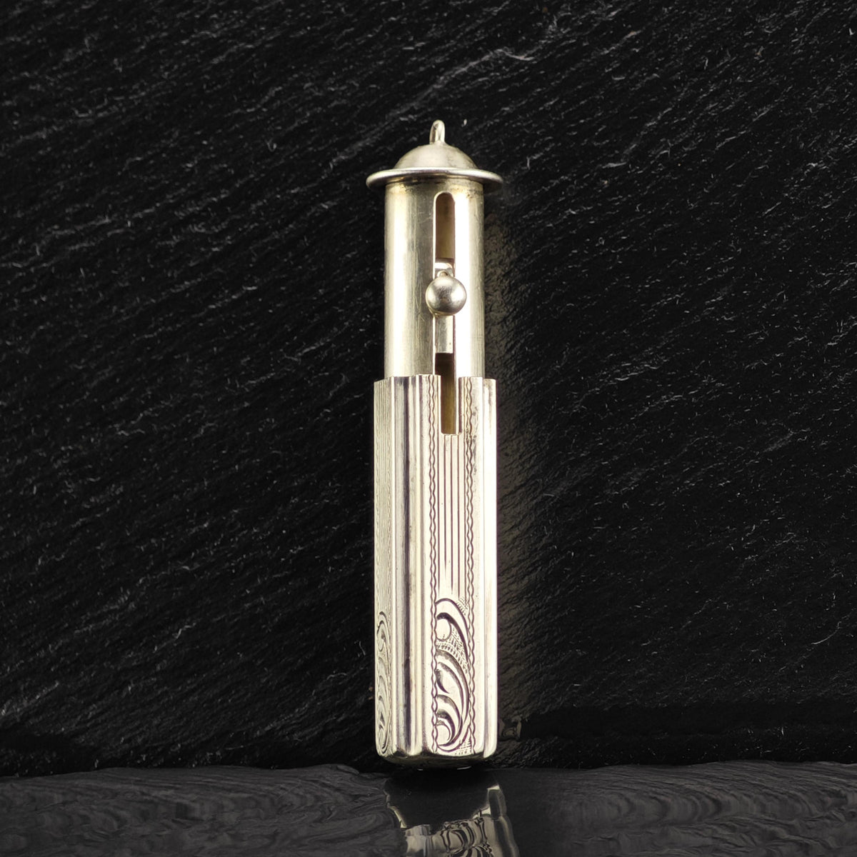 Art Deco Engraved Lipstick Holder Sterling Silver MISC0412