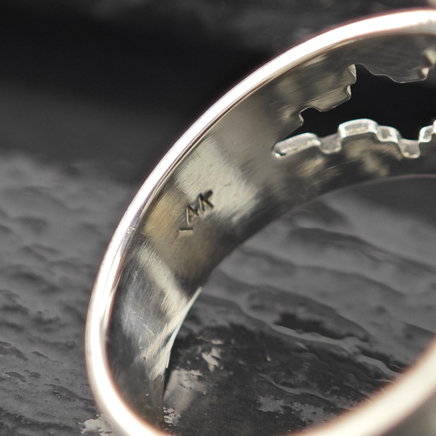 Carolyn Pollack Inlay, 14K Gold Accent Ring Sterling Silver Sz 7