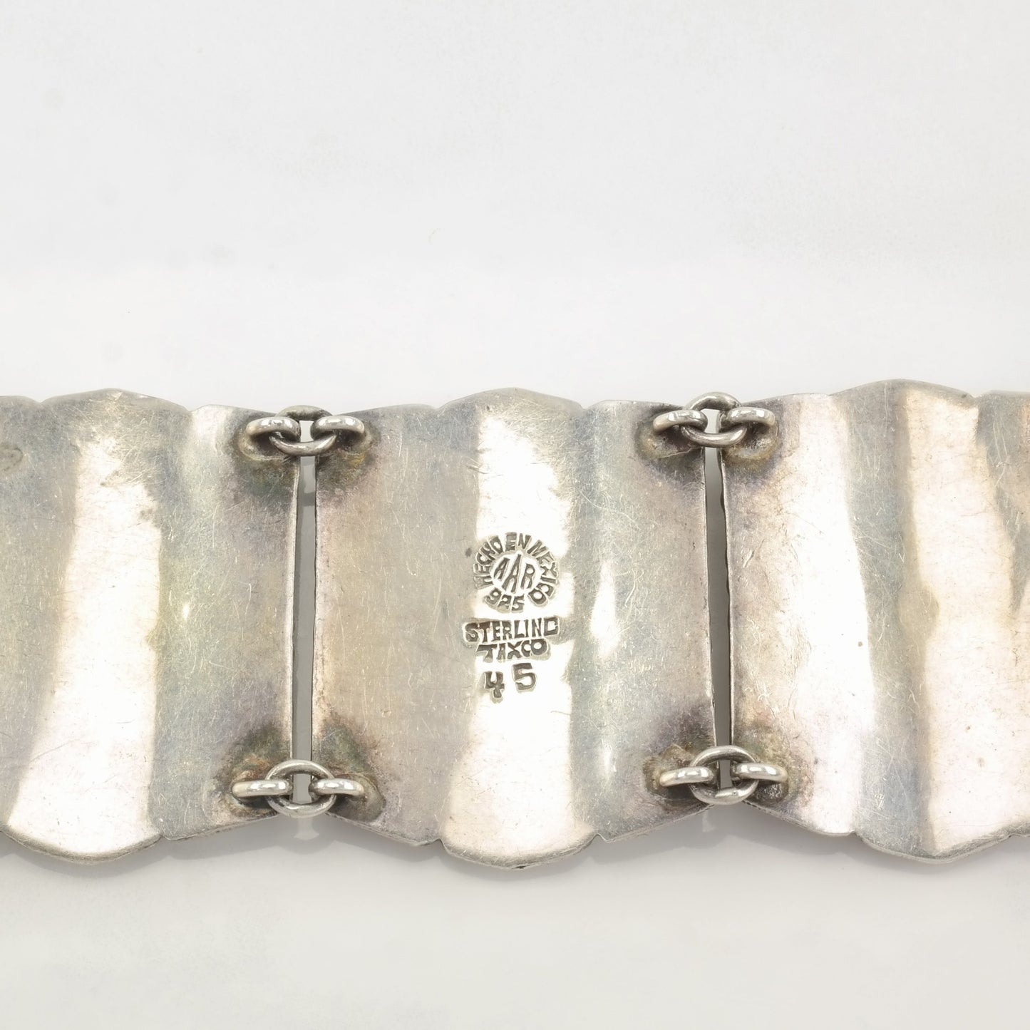 Sterling Silver Overlay Link Bracelet