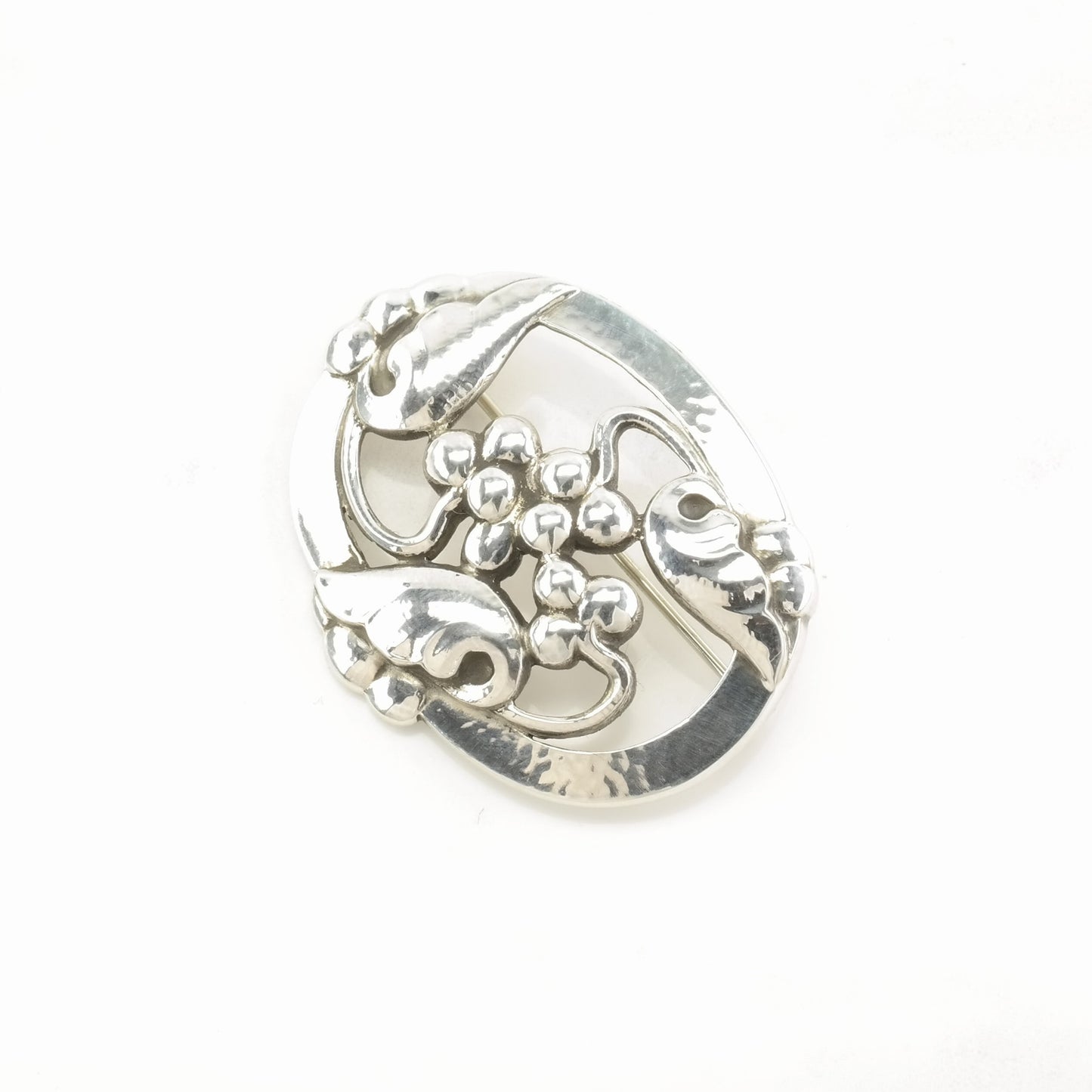 Vintage Georg Jensen Sterling Silver Brooch 101 Leaf