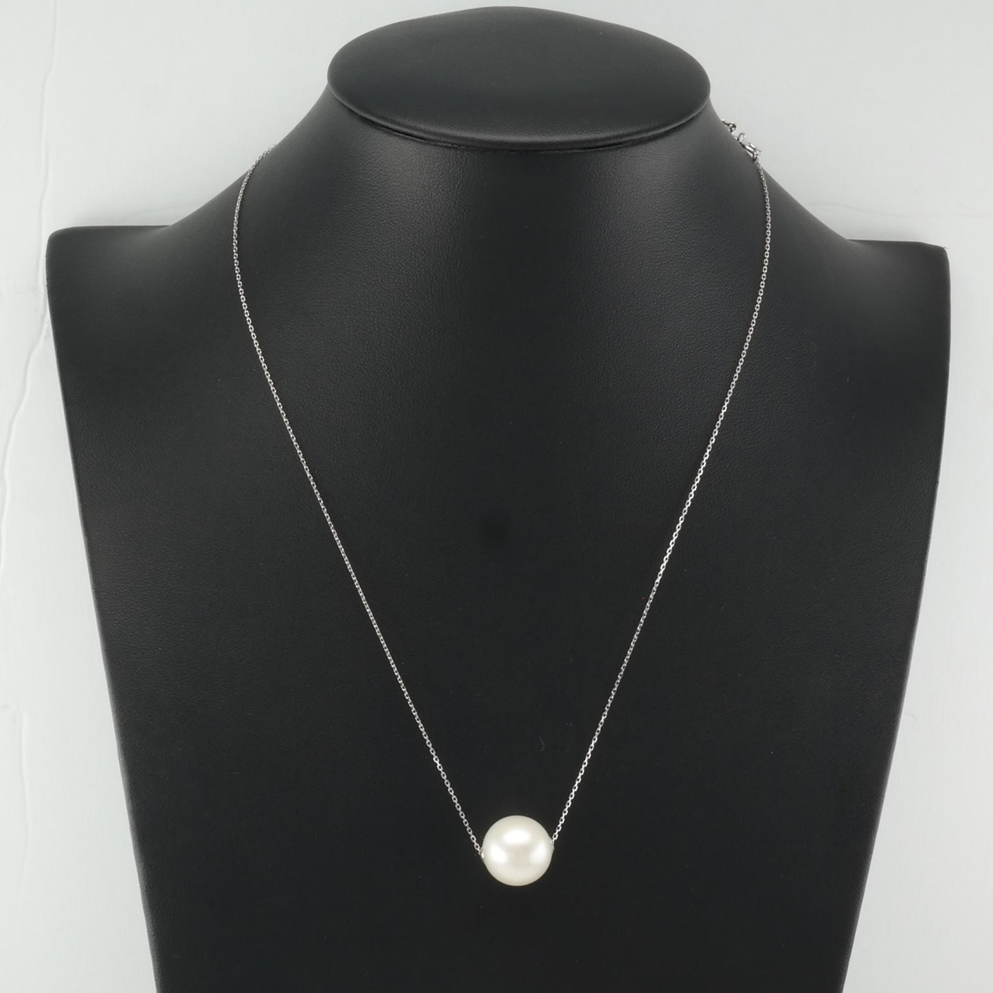 14mm White South Sea Pearl 18k White Gold Necklace