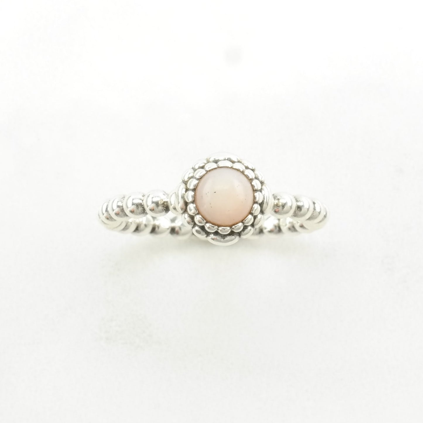 Pandora Silver Ring Gemstone Sterling Pink Size 5 1/4