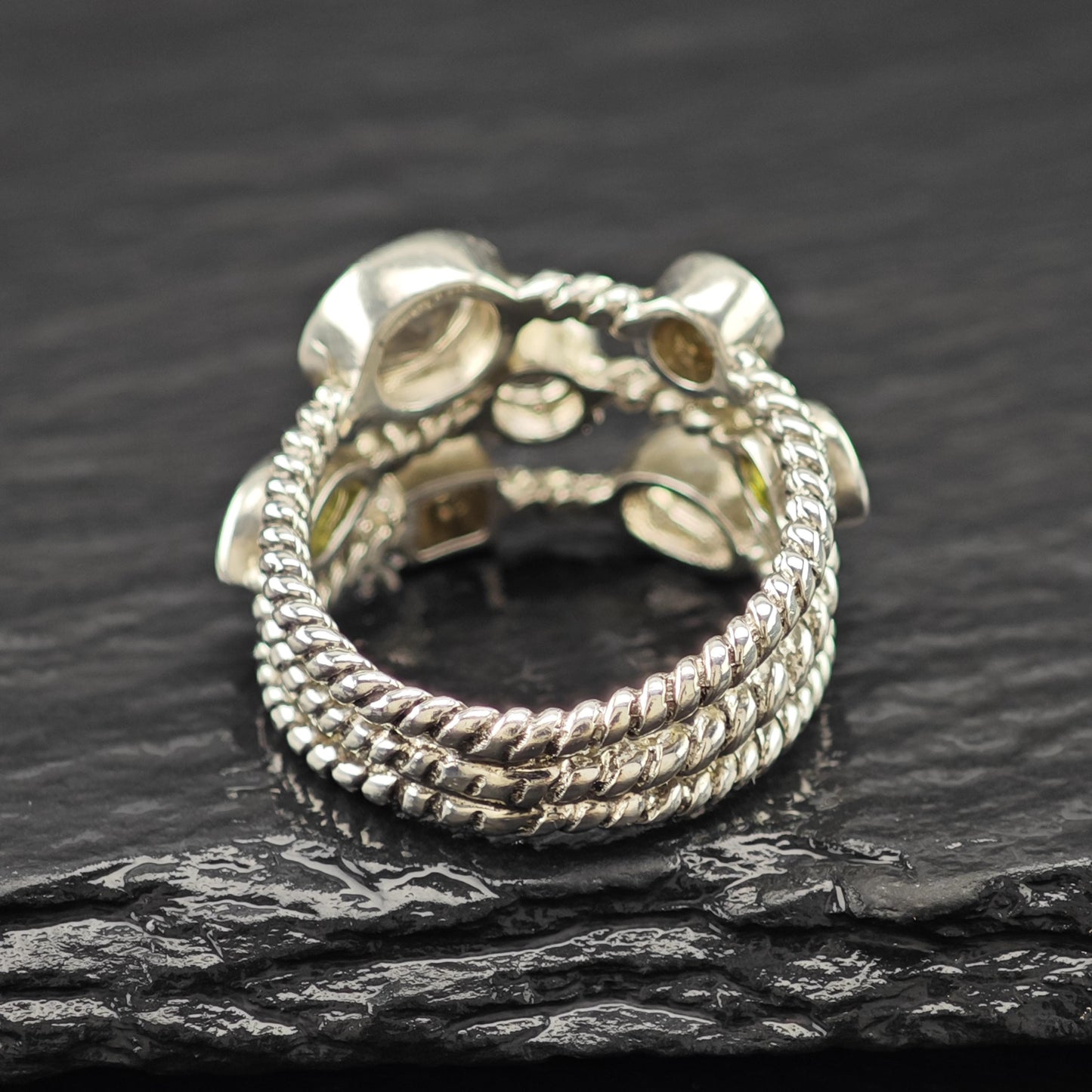 Gemstone Ring Sterling Silver with Mixed Stones Size 7 R6134