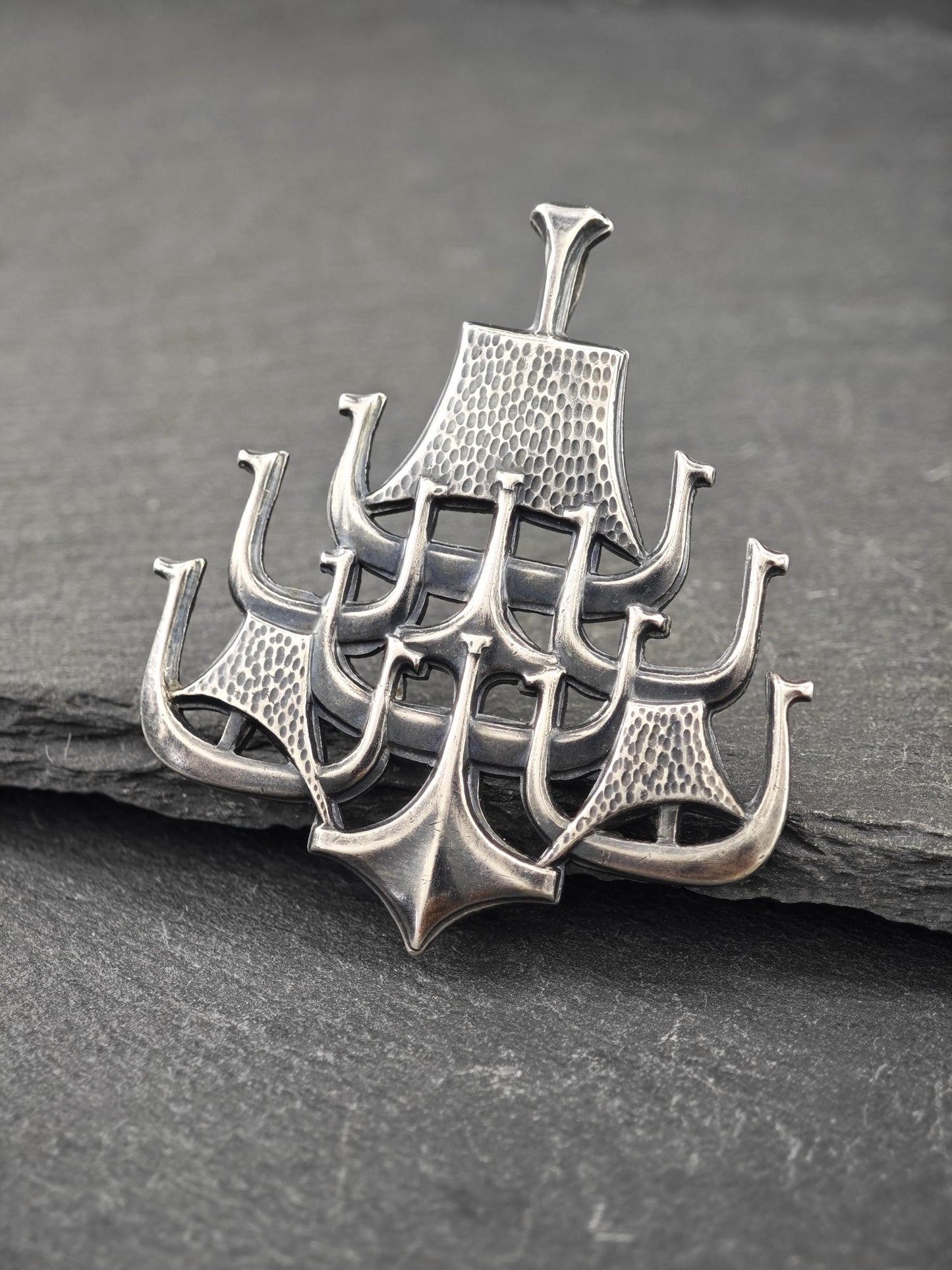 David Andersen, Norway Viking Ship Brooch/Pendant Sterling Silver