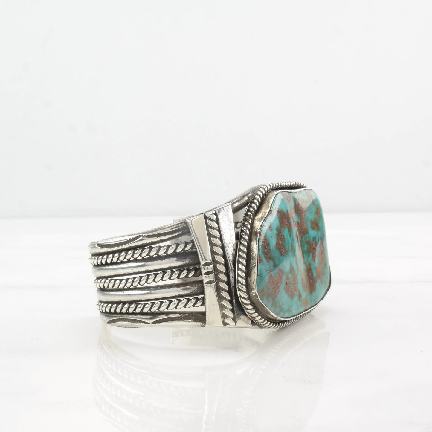 Native American Sterling Silver Cuff Bracelet Royston Turquoise