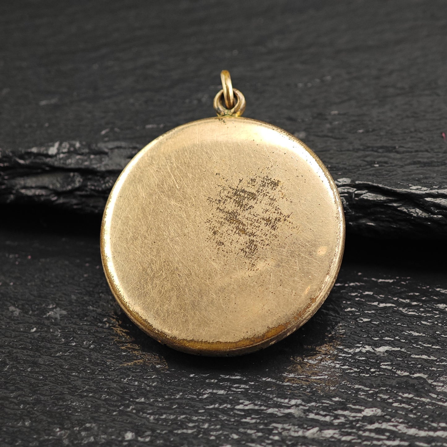Antique Tiger Locket Gold Filled Pendant P3029