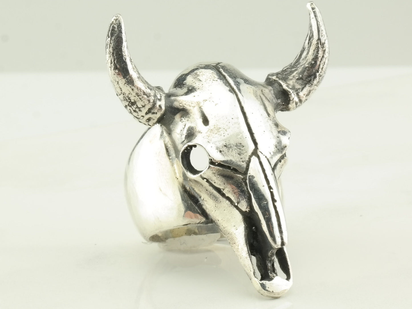 Vintage Sterling Silver Longhorn Statement Ring