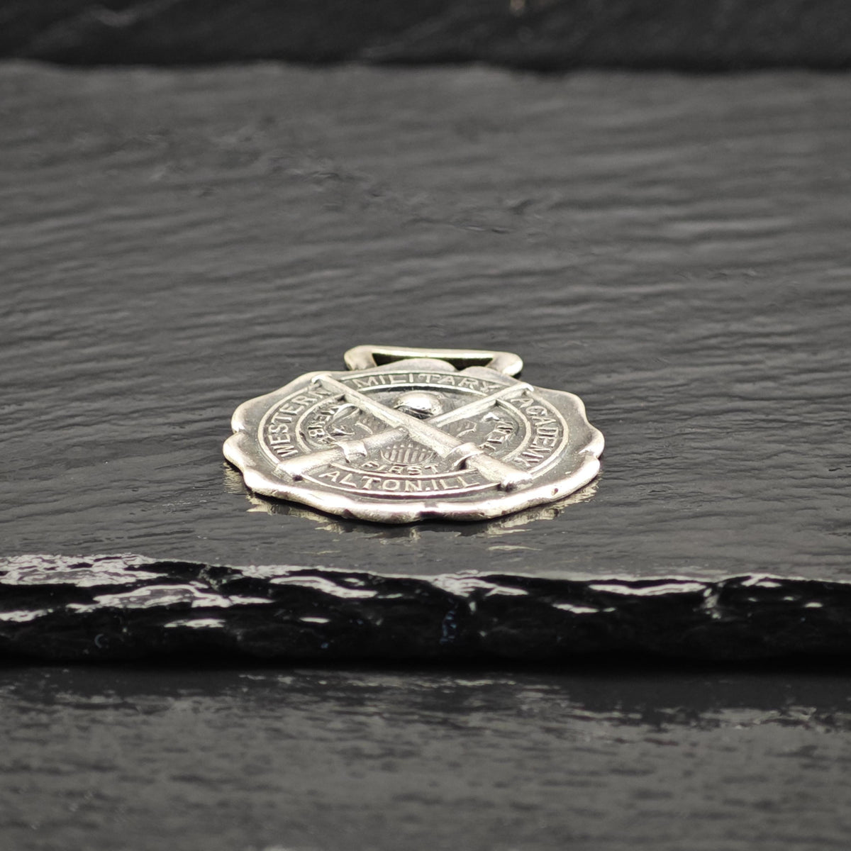 Western Military Academy Alton Illinois Metal Sterling Silver Pendant Fob MISC0408