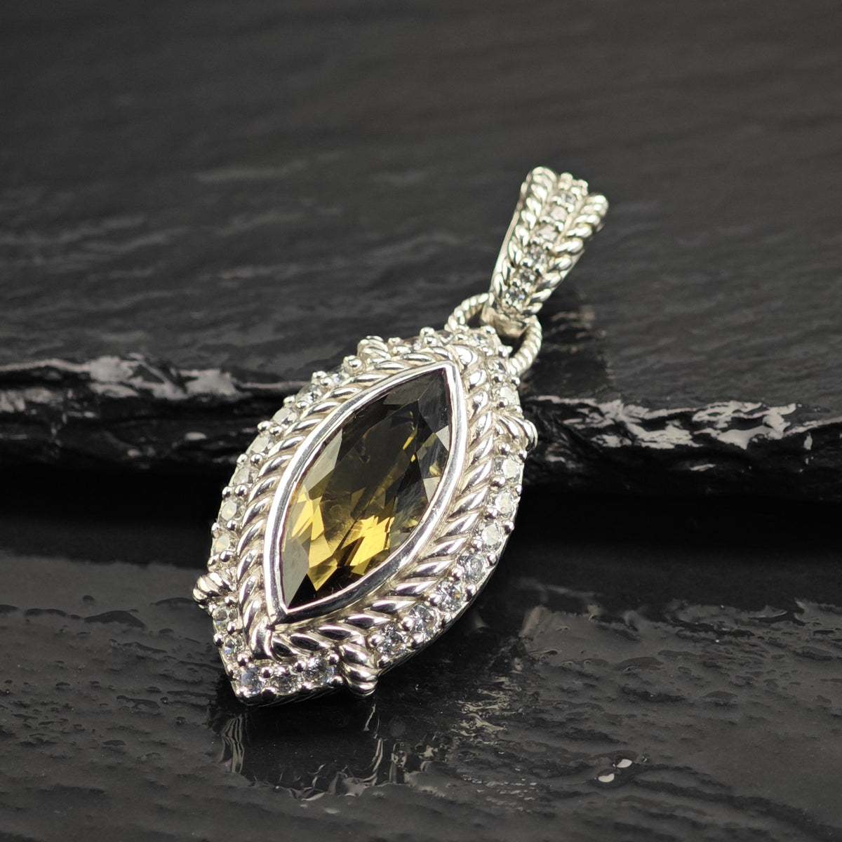 Choice of Judith Ripka Citrine or Doublet Sterling Silver Pendants P3120